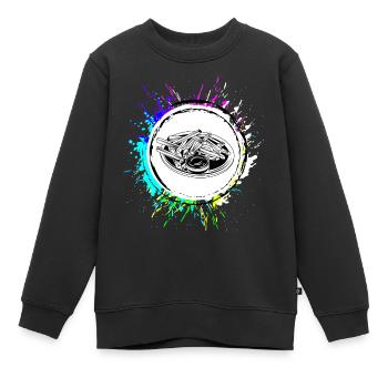 Pommes fast food symbol - Kinder Premium Organic Sweatshirt - Schwarz - Vorne - AI Model Kid Female (0cm)