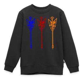 Darts Symbol Dartpfeil - Kinder Premium Organic Sweatshirt - Schwarz - Vorne - AI Model Kid Female (0cm)
