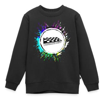Schachbrett symbol - Kinder Premium Organic Sweatshirt - Schwarz - Vorne - AI Model Kid Female (0cm)