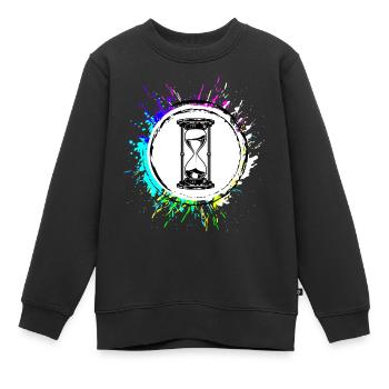 Icône en forme de sablier - Sweat Premium enfant bio - noir - Devant - AI Model Kid Female (0cm)