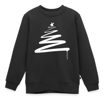 arbre de Noël arbre de Noël graffiti - Sweat Premium enfant bio - noir - Devant - AI Model Kid Female (0cm)