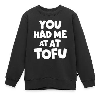 Tofu Lustiges - Kinder Premium Organic Sweatshirt - Schwarz - Vorne - AI Model Kid Female (0cm)