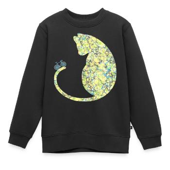katze mit fahrrad e 219 - Kinder Premium Organic Sweatshirt - Schwarz - Vorne - AI Model Kid Female (0cm)