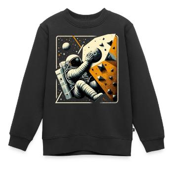 Bouldern Astronaut Raumfahrer Geschenk - Kinder Premium Organic Sweatshirt - Schwarz - Vorne - AI Model Kid Female (0cm)