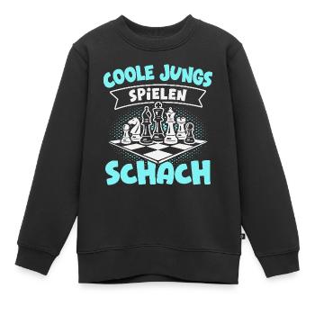 Schach Jungs Schachspieler Jungen - Kinder Premium Organic Sweatshirt - Schwarz - Vorne - AI Model Kid Female (0cm)