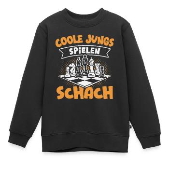 Schach Jungs Schachspieler Jungen - Kinder Premium Organic Sweatshirt - Schwarz - Vorne - AI Model Kid Female (0cm)