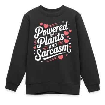 Végétarien Végétalien Végétarien Végétarien - Sweat Premium enfant bio - noir - Devant - AI Model Kid Female (0cm)