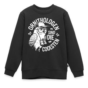 Ornithologen sind die Coolsten lustige Eule - Kinder Premium Organic Sweatshirt - Schwarz - Vorne - AI Model Kid Female (0cm)
