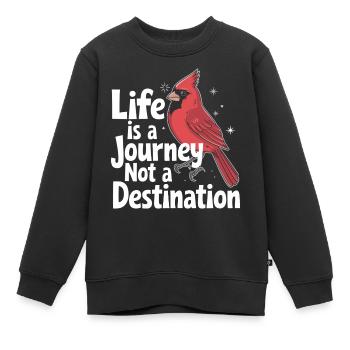 Cardinal Rouge Cardinal Vogel Rouge Cardinal - Sweat Premium enfant bio - noir - Devant - AI Model Kid Female (0cm)