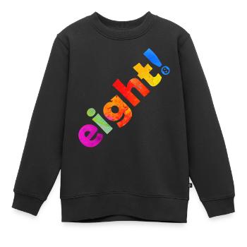 ACHT 8 JAHRE 8. GEBURTSTAG - Kinder Premium Organic Sweatshirt - Schwarz - Vorne - AI Model Kid Female (0cm)