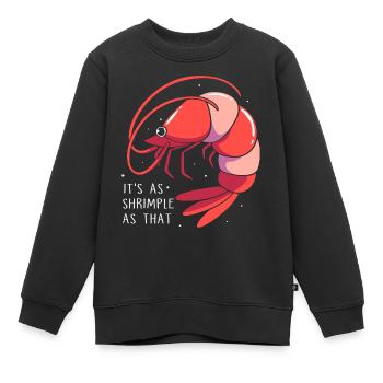 Shrimp Languste Meeresfrüchte Krabbe - Kinder Premium Organic Sweatshirt - Schwarz - Vorne - AI Model Kid Female (0cm)