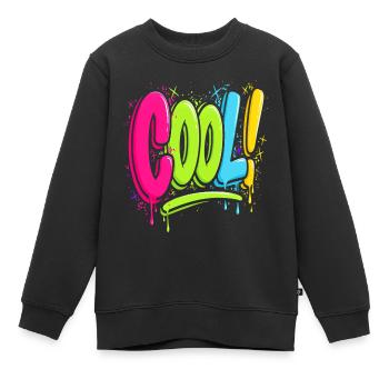 Cool Graffiti Street Art Neon Spray Design Shirt - Kids Premium Organic Sweatshirt - black - Front - AI Model Kid Female (0cm)