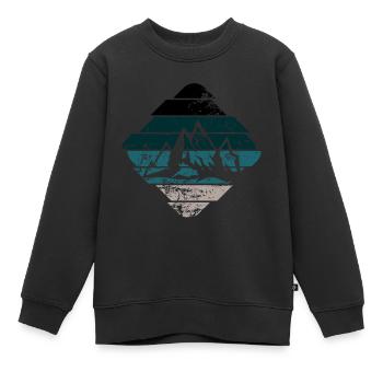 Berg - Sweat Premium enfant bio - noir - Devant - AI Model Kid Female (0cm)