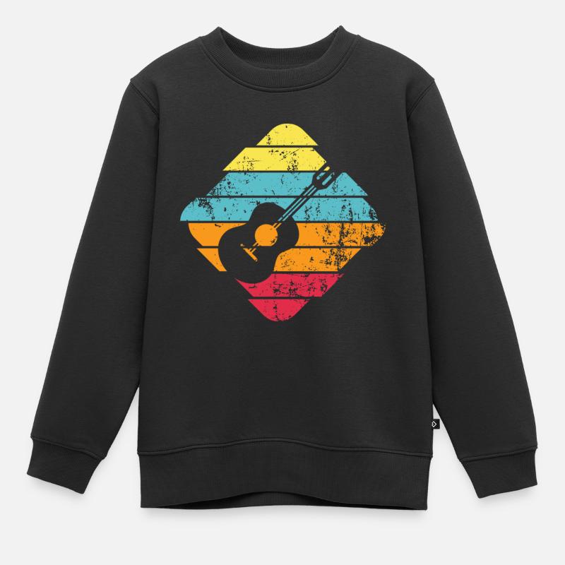 Ukulele - Kinder Premium Organic Sweatshirt - Schwarz