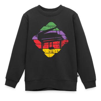 Piano - Sweat Premium enfant bio - noir - Devant - AI Model Kid Female (0cm)