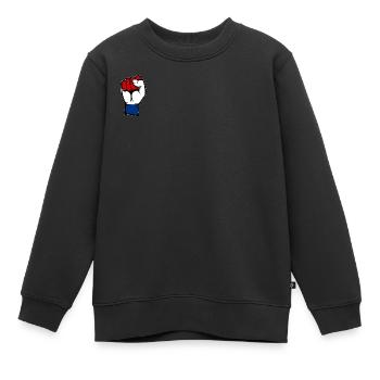 Poing du drapeau de la Hollande - Sweat Premium enfant bio - noir - Devant - AI Model Kid Female (0cm)