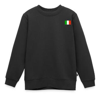ITALIENISCHE FLAGGE - Kinder Premium Organic Sweatshirt - Schwarz - Vorne - AI Model Kid Female (0cm)