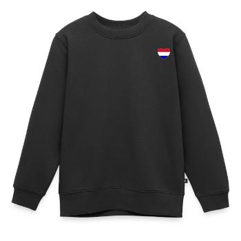 Cœur du drapeau de la Hollande - Sweat Premium enfant bio - noir - Devant - AI Model Kid Female (0cm)