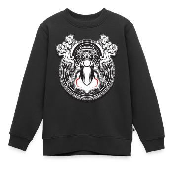 brûler - Sweat Premium enfant bio - noir - Devant - AI Model Kid Female (0cm)
