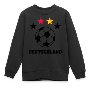 4 Sterne Weltmeister Deutschland 2014 - Kinder Premium Organic Sweatshirt - Schwarz - Vorne - AI Model Kid Female (0cm)