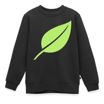 Blatt - Kinder Premium Organic Sweatshirt - Schwarz - Vorne - AI Model Kid Female (0cm)