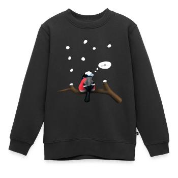 Melancholischer Vogel - Kinder Premium Organic Sweatshirt - Schwarz - Vorne - AI Model Kid Female (0cm)