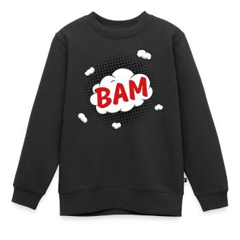 Bam - Sweat Premium enfant bio - noir - Devant - AI Model Kid Female (0cm)