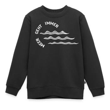 Meer geht immer - Kinder Premium Organic Sweatshirt - Schwarz - Vorne - AI Model Kid Female (0cm)