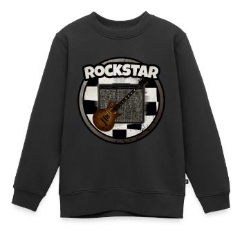 Rocker - Kinder Premium Organic Sweatshirt - Schwarz - Vorne - AI Model Kid Female (0cm)