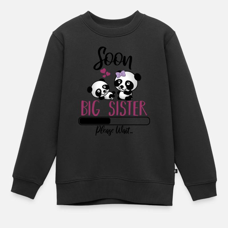 Englische große Schwester bald - Kinder Premium Organic Sweatshirt - undefined