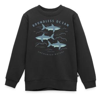 Grenzenloses Meer, erkunden Sie unbekannte Gewässer - Kinder Premium Organic Sweatshirt - Schwarz - Vorne - AI Model Kid Female (0cm)