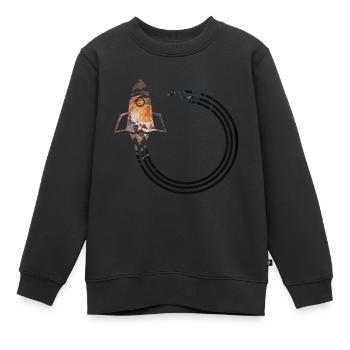 fusée - Sweat Premium enfant bio - noir - Devant - AI Model Kid Female (0cm)