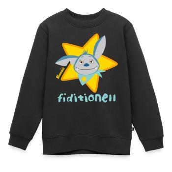 KiKA-Baumhaus mit Fidi Fiditionell - Kinder Premium Organic Sweatshirt - Schwarz - Vorne - AI Model Kid Female (0cm)