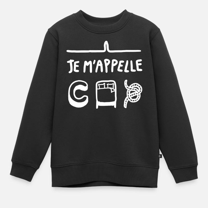 CÉLINE - Sweat Premium enfant bio - noir