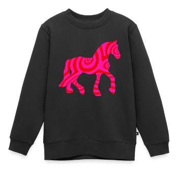 Pferd Pferde Reiten Reitsport Pony Western Shirt - Kinder Premium Organic Sweatshirt - Schwarz - Vorne - AI Model Kid Female (0cm)