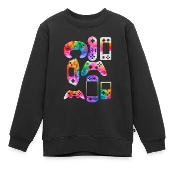 Videospiel-Controller - Kinder Premium Organic Sweatshirt - Schwarz - Vorne - AI Model Kid Female (0cm)