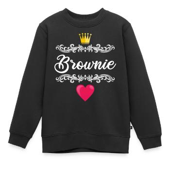 Brownie Blondie Haarfarbe Haare Geschenkidee - Kinder Premium Organic Sweatshirt - Schwarz - Vorne - AI Model Kid Female (0cm)