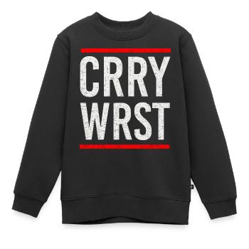 Currywurst Design in HipHop Style - Sweat Premium enfant bio - noir - Devant - AI Model Kid Female (0cm)