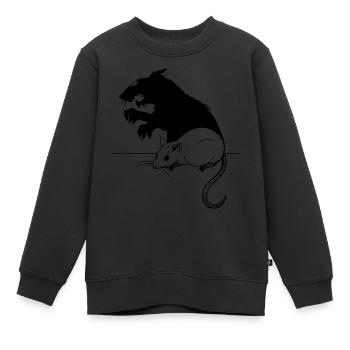 Souris - Sweat Premium enfant bio - noir - Devant - AI Model Kid Female (0cm)