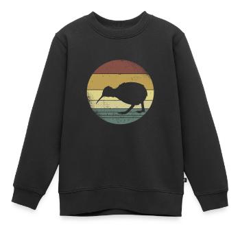 Nouvelle Zélande New Zealand Voyage Kiwis Néo-Zélandais - Sweat Premium enfant bio - noir - Devant - AI Model Kid Female (0cm)