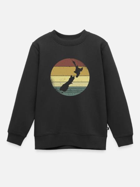 New Zealand New Zealand Travel Kiwis New Zealand - Kids Premium Organic Sweatshirt - black