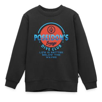 Poseidon - Kinder Premium Organic Sweatshirt - Schwarz - Vorne - AI Model Kid Female (0cm)
