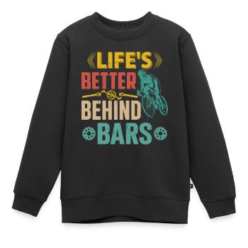 Radfahren Radfahren Fahrrad Fahrrad Fahrrad Fahrrad - Kinder Premium Organic Sweatshirt - Schwarz - Vorne - AI Model Kid Female (0cm)