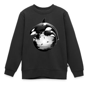 Killer whale - Kids Premium Organic Sweatshirt - black - Front - AI Model Kid Female (0cm)