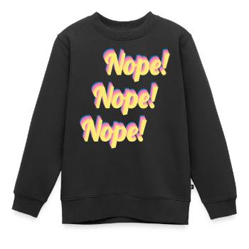 Non! Non! Non! - Sweat Premium enfant bio - noir - Devant - AI Model Kid Female (0cm)