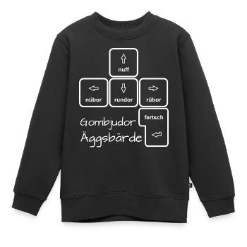 Computer Experte (Sächsische-Mundart-Edition) - Kinder Premium Organic Sweatshirt - Schwarz - Vorne - AI Model Kid Female (0cm)