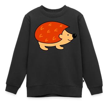 Kleiner Igel für Kinder Frauen Männer Igelbaby - Kinder Premium Organic Sweatshirt - Schwarz - Vorne - AI Model Kid Female (0cm)
