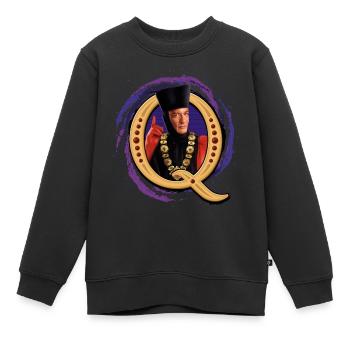 Star Trek The Next Generation Q - Kinder Premium Organic Sweatshirt - Schwarz - Vorne - AI Model Kid Female (0cm)