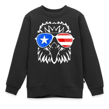 Porto Rico - Sweat Premium enfant bio - noir - Devant - AI Model Kid Female (0cm)