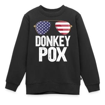 Variole de l’âne - Sweat Premium enfant bio - noir - Devant - AI Model Kid Female (0cm)